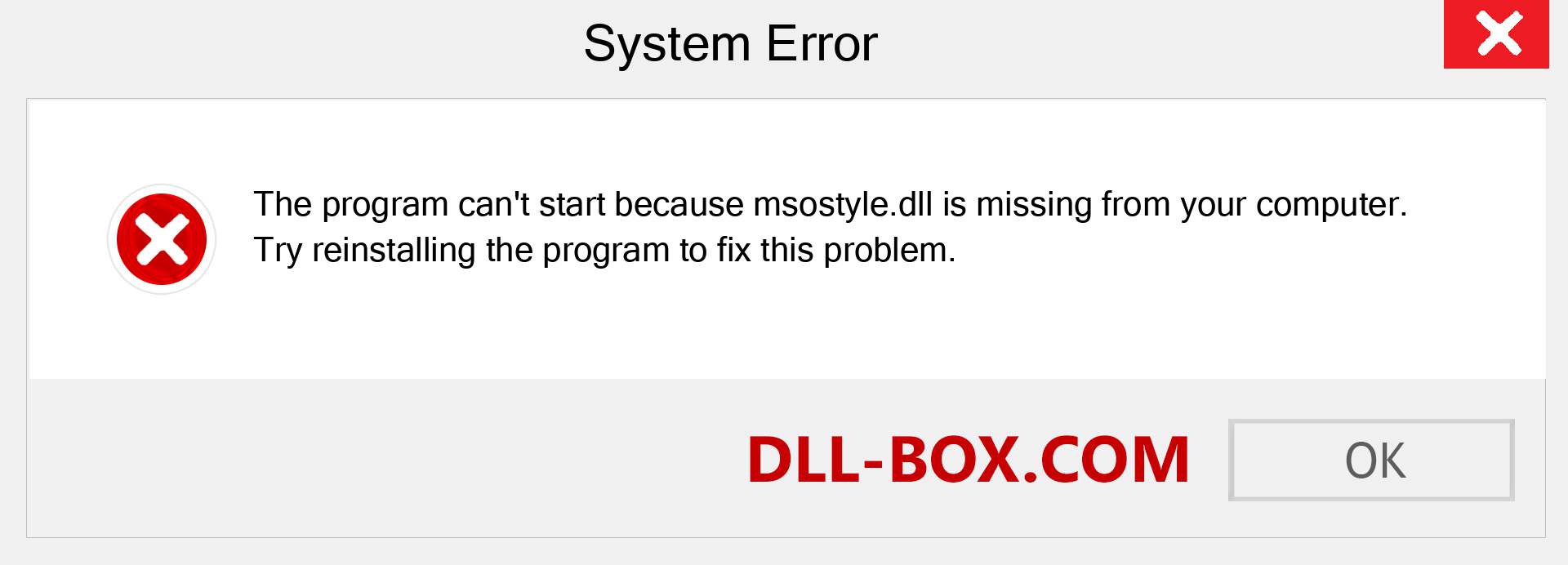  msostyle.dll file is missing?. Download for Windows 7, 8, 10 - Fix  msostyle dll Missing Error on Windows, photos, images